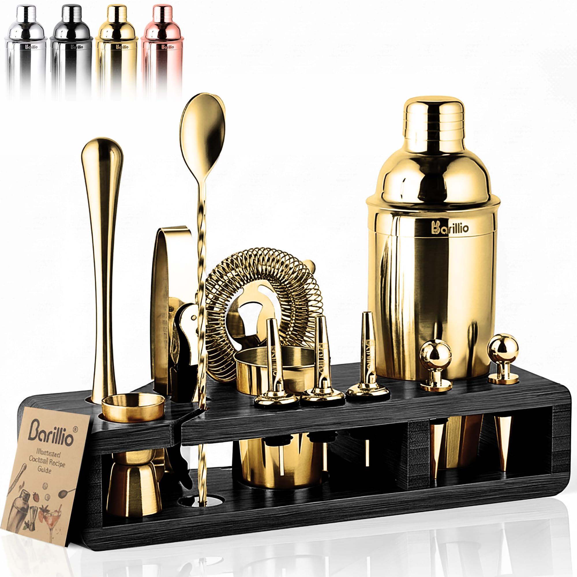 Amazon.com: Barillio Gold Bartender Kit - Stainless-Steel Cocktail